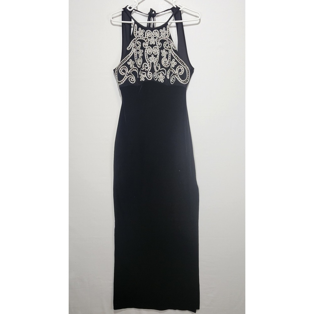 Zum Zum By Niki‎ Livas Women's Elegant Velvet Dress Black Size 7-8